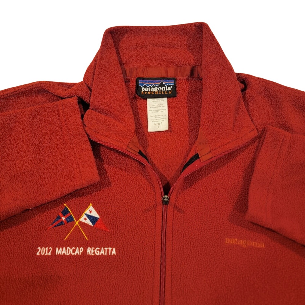 Patagonia Fleece Pullover Mens S Synchilla Red Madcap Regatta EUC